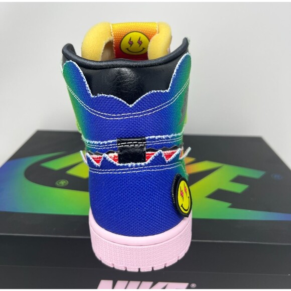 Size 8.5 - Jordan 1 Retro OG High x J Balvin Tie Dye Shoes DC3481-900 - Picture 6 of 8